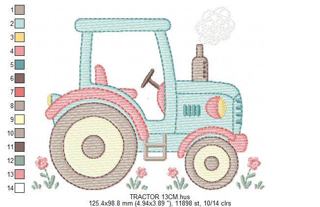 Farm Tractor embroidery designs - Ranch Pickup Truck with duck machine embroidery pattern - Baby boy file - Instant digital download pes jef (Copy) Marcia Embroidery