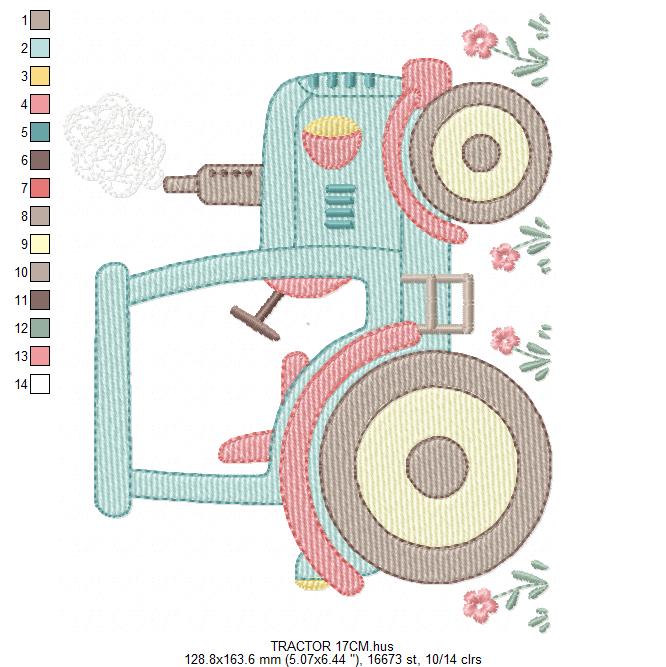 Farm Tractor embroidery designs - Ranch Pickup Truck with duck machine embroidery pattern - Baby boy file - Instant digital download pes jef (Copy) Marcia Embroidery