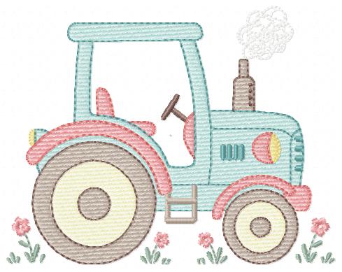 Farm Tractor embroidery designs - Ranch Pickup Truck with duck machine embroidery pattern - Baby boy file - Instant digital download pes jef (Copy) Marcia Embroidery