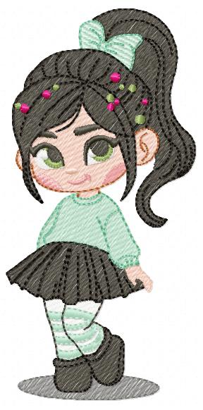 Vanellope embroidery design - Disney Princess machine embroidery patterns - Instant digital download (Copy) Marcia Embroidery