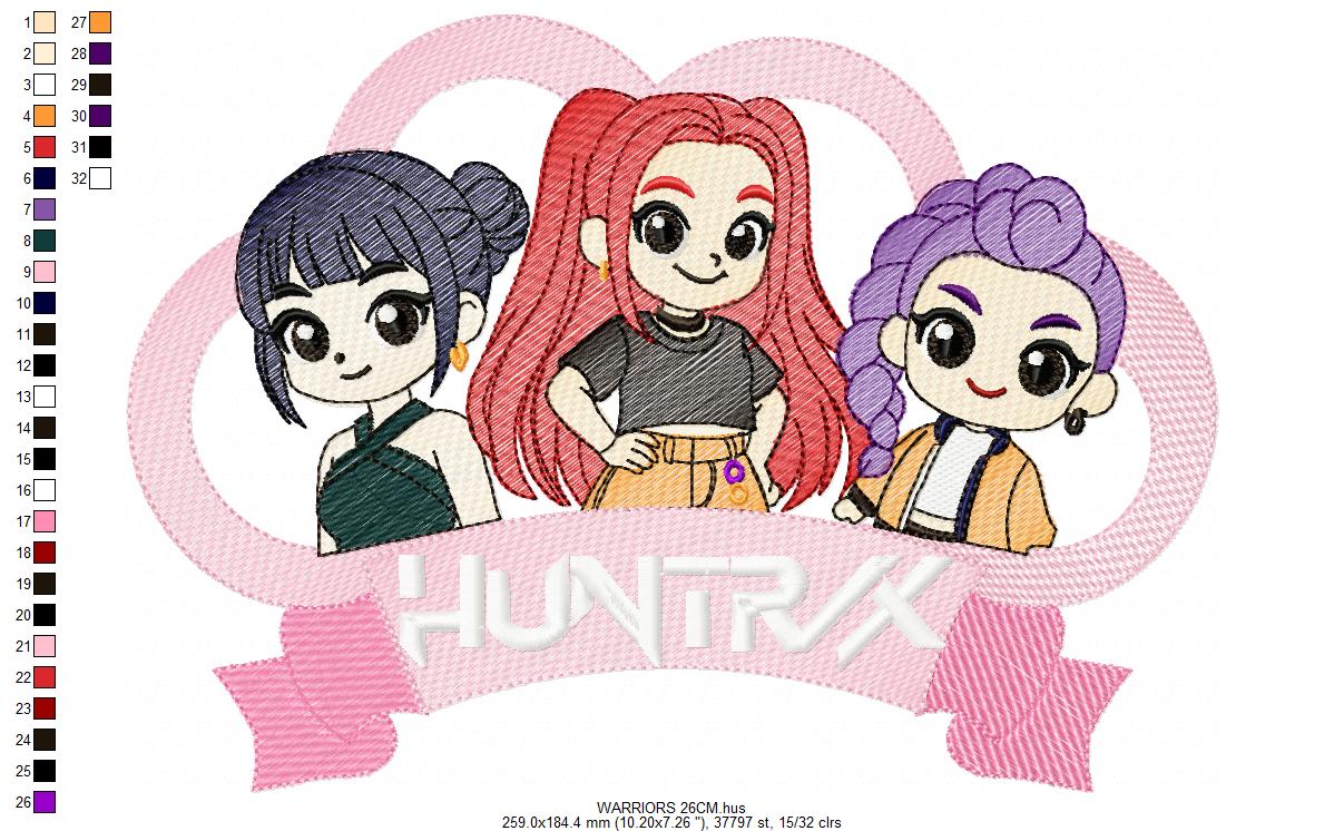 KPop Demon Hunters embroidery design - Kpop Warriors machine embroidery patterns - Baby girl file - Instant digital download (Copy) Marcia Embroidery