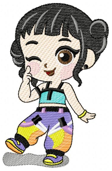 Zoey KPop Demon Hunters embroidery design - Kpop Warriors machine embroidery patterns - Baby girl file - Instant digital download (Copy) Marcia Embroidery