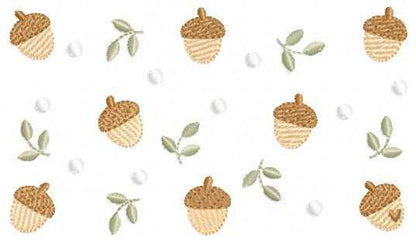 Acorn embroidery design - Walnut and Chestnut machine embroidery pattern - Kitchen Towel file - Instant digital download pes jef hus dst - Marcia Embroidery
