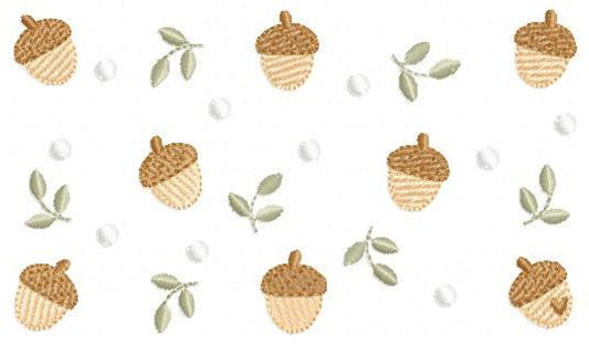 Acorn embroidery design - Walnut and Chestnut machine embroidery pattern - Kitchen Towel file - Instant digital download pes jef hus dst - Marcia Embroidery