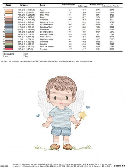 Angel embroidery design - Baby boy with wings machine embroidery pattern - Angelic embroidery file - Instant digital download pes jef - Marcia Embroidery
