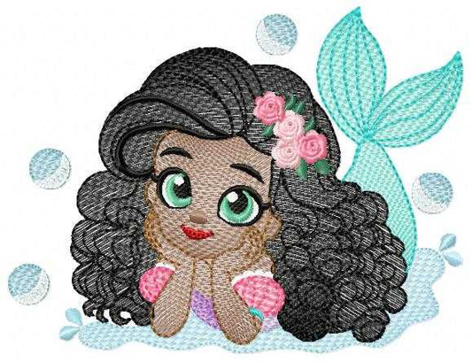 Ariel embroidery design - Disney Princess machine embroidery patterns - Baby Girl Mermaid design - Instant digital download - Marcia Embroidery