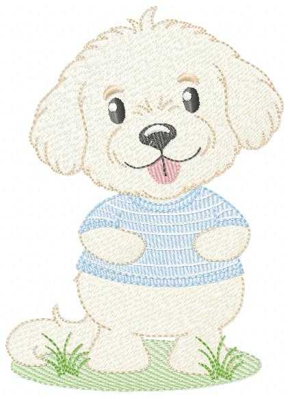 Baby Boy Dog embroidery design - Happy male Puppy machine embroidery pattern - Pet embroidery file - Instant digital download pes jef dst - Marcia Embroidery