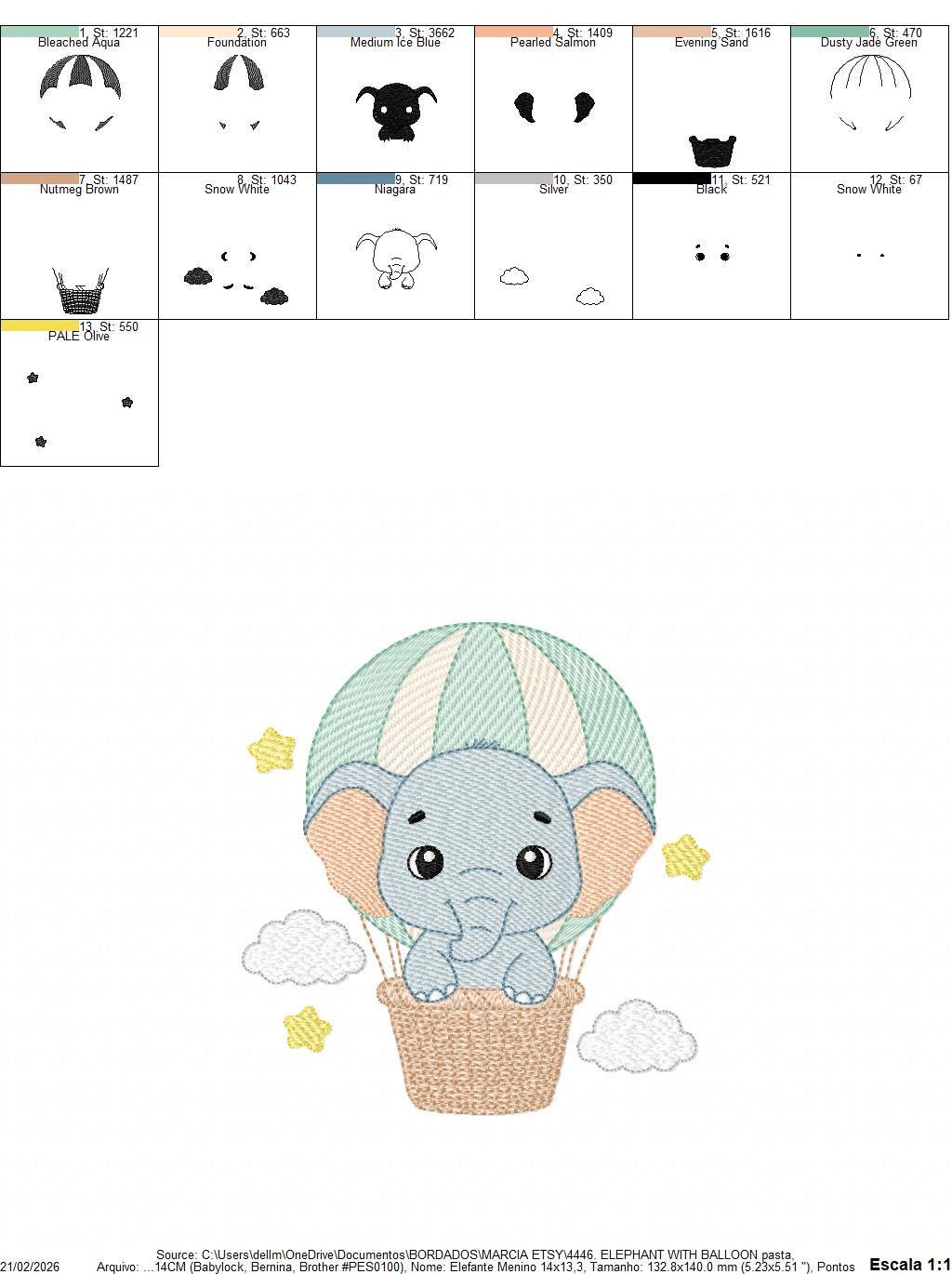 Baby Boy Elephant embroidery designs - Elephant with balloon machine embroidery pattern - Safari wild Animal - Instant download pes jef dst - Marcia Embroidery