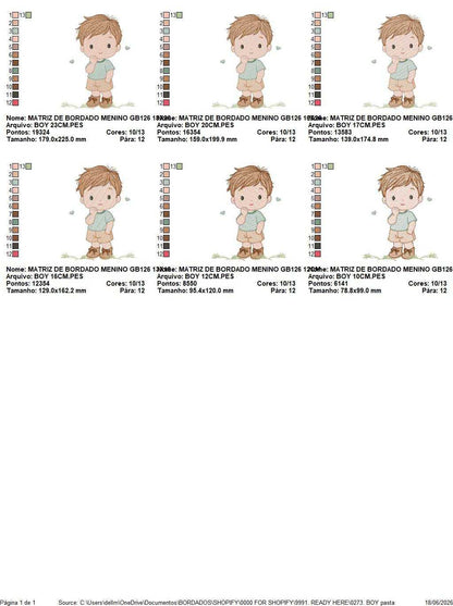 Baby Boy embroidery design - Children machine embroidery pattern - Kid Toy file - Instant digital download pes jef dst - Marcia Embroidery
