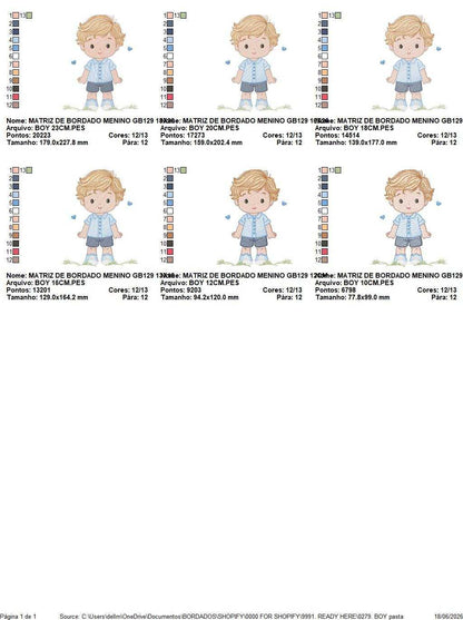Baby Boy embroidery design - Children machine embroidery pattern - Kid Toy file - Instant digital download pes jef dst - Marcia Embroidery