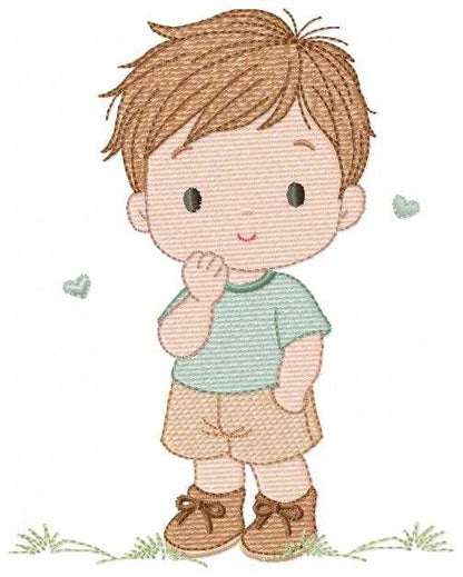 Baby Boy embroidery design - Children machine embroidery pattern - Kid Toy file - Instant digital download pes jef dst - Marcia Embroidery