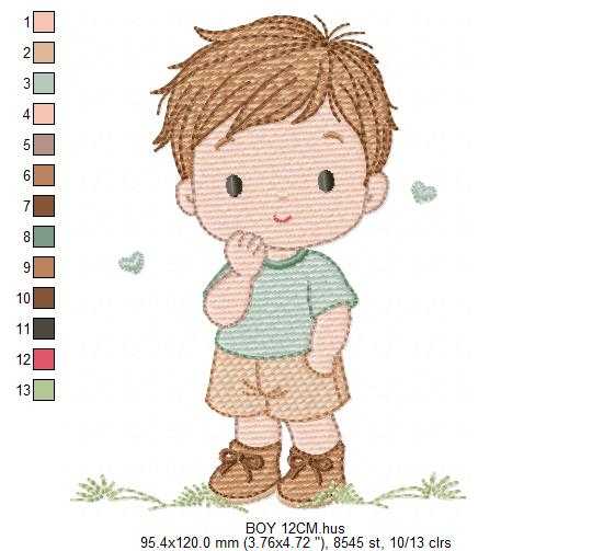 Baby Boy embroidery design - Children machine embroidery pattern - Kid Toy file - Instant digital download pes jef dst - Marcia Embroidery