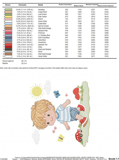 Baby Boy embroidery design - Toddler playing with toy car machine embroidery pattern - Instant digital download pes jef dst hus vp3 - Marcia Embroidery