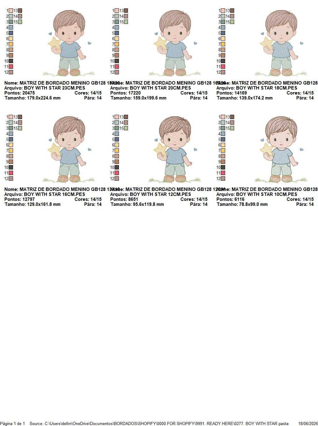 Baby Boy with star embroidery design - Children machine embroidery pattern - Kid Toy file - Instant digital download pes jef dst - Marcia Embroidery