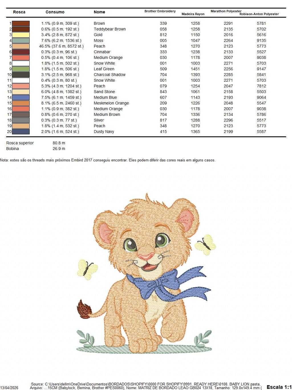 Baby Lion embroidery design - Safari animal Lion Cub machine embroidery pattern - Baby boy and girl file - Instant download - Marcia Embroidery