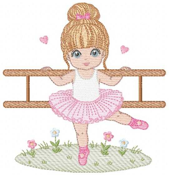 Ballerina embroidery design - Ballet dancer machine embroidery pattern - Baby girl file - Instant download pes jef - Marcia Embroidery