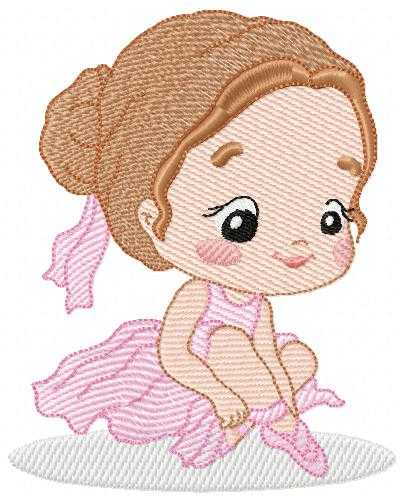Ballerina embroidery design - Ballet dancer with tutu machine embroidery pattern - Baby girl file - Instant digital download pes jef dst - Marcia Embroidery