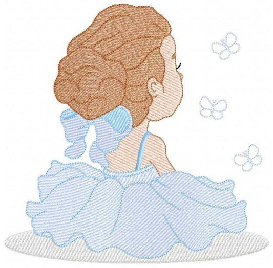 Ballerina embroidery design - Ballet dancer with tutu machine embroidery pattern - Baby girl file - Instant digital download pes jef dst - Marcia Embroidery