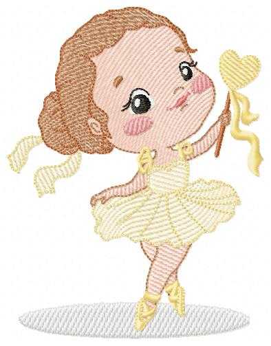 Ballerina embroidery design - Ballet dancer with tutu machine embroidery pattern - Baby girl file - Instant digital download pes jef dst - Marcia Embroidery