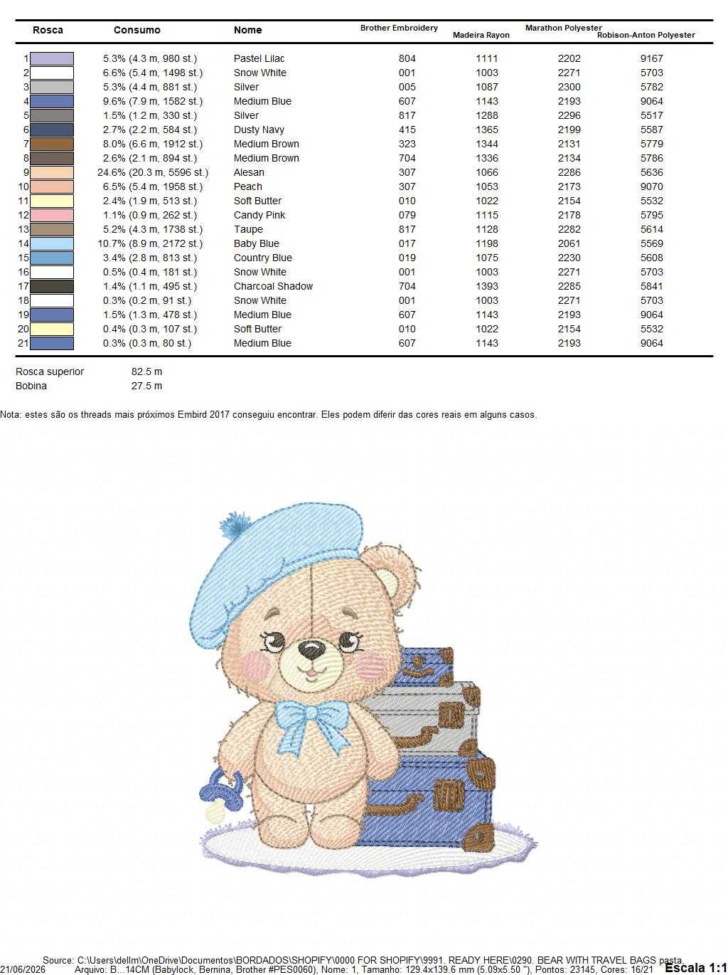 Bear with bags embroidery design - Travel Bear with suitcases machine embroidery pattern - Baby boy file - Instant digital download pes jef dst - Marcia Embroidery