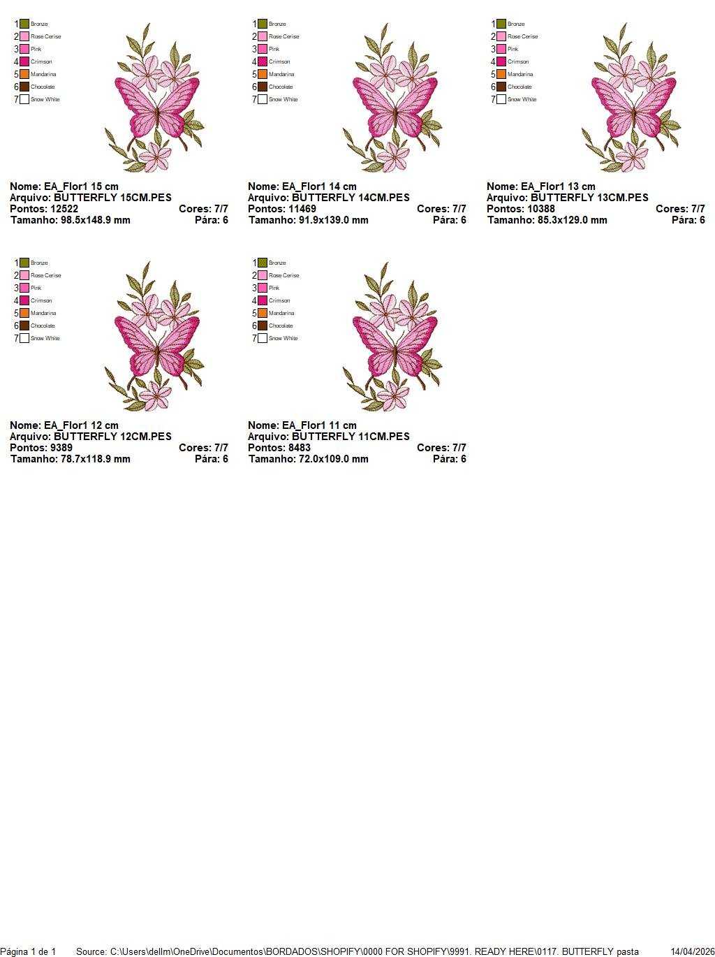 Butterfly embroidery design - Delicate butterfly with flowers machine embroidery pattern - Baby Girl file - Instant digital download pes - Marcia Embroidery