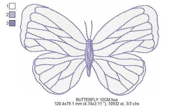 Butterfly embroidery design - Delicate butterfly with hearts machine embroidery pattern - Baby Girl file - Instant digital download pes jef dst (Copy) - Marcia Embroidery