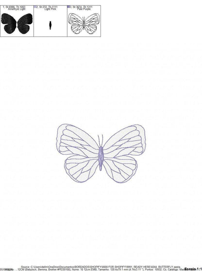 Butterfly embroidery design - Delicate butterfly with hearts machine embroidery pattern - Baby Girl file - Instant digital download pes jef dst (Copy) - Marcia Embroidery