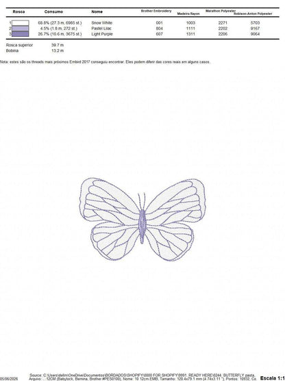 Butterfly embroidery design - Delicate butterfly with hearts machine embroidery pattern - Baby Girl file - Instant digital download pes jef dst (Copy) - Marcia Embroidery