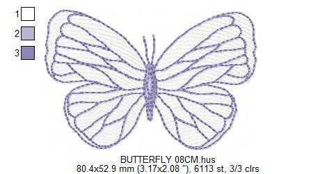 Butterfly embroidery design - Delicate butterfly with hearts machine embroidery pattern - Baby Girl file - Instant digital download pes jef dst (Copy) - Marcia Embroidery