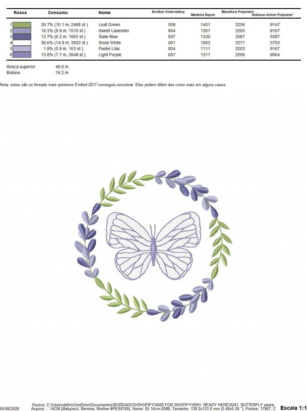 Butterfly embroidery design - Delicate butterfly with laurel frame machine embroidery pattern - Baby Girl file - Instant digital download pes jef dst - Marcia Embroidery