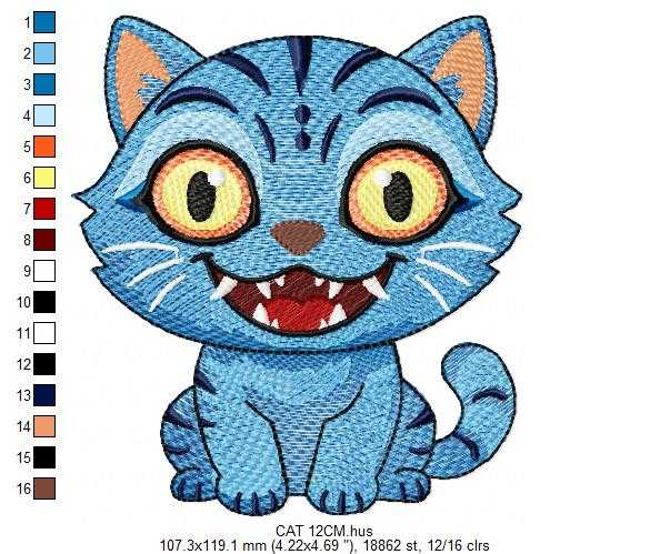Cat Derpy KPop Demon Hunters embroidery design - Kpop Warriors machine embroidery patterns - Baby girl file - Instant digital download - Marcia Embroidery
