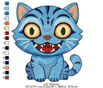 Cat Derpy KPop Demon Hunters embroidery design - Kpop Warriors machine embroidery patterns - Baby girl file - Instant digital download - Marcia Embroidery