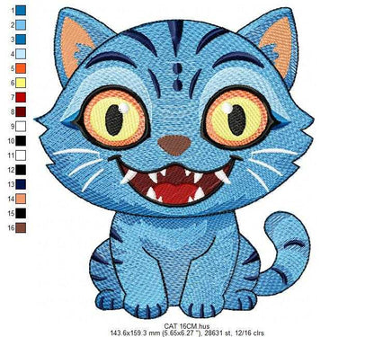 Cat Derpy KPop Demon Hunters embroidery design - Kpop Warriors machine embroidery patterns - Baby girl file - Instant digital download - Marcia Embroidery