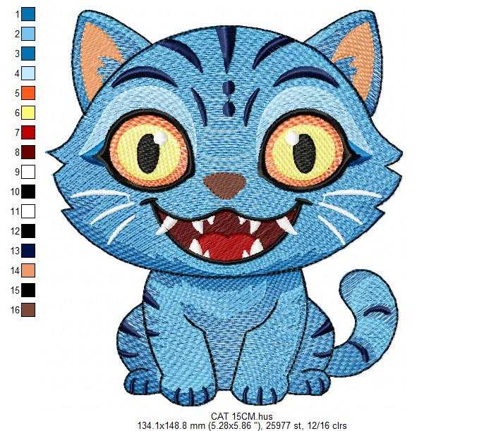 Cat Derpy KPop Demon Hunters embroidery design - Kpop Warriors machine embroidery patterns - Baby girl file - Instant digital download - Marcia Embroidery