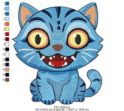 Cat Derpy KPop Demon Hunters embroidery design - Kpop Warriors machine embroidery patterns - Baby girl file - Instant digital download - Marcia Embroidery