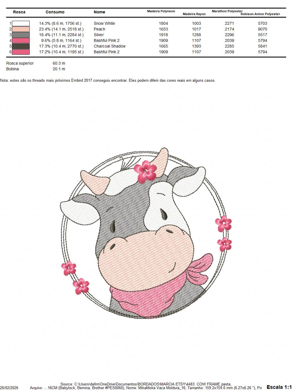 Cow with red bandana and flower frame embroidery design - Farm Animal Ranch machine embroidery pattern - Kitchen Towel Baby Boy and Girl file - Instant digital download pes jef dst hus vp3 - Marcia Embroidery