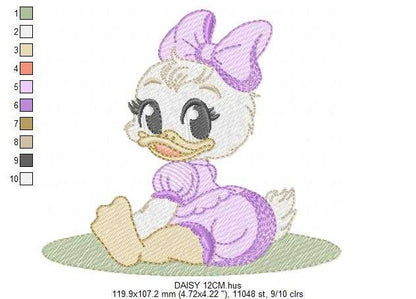 Daisy Duck embroidery design - Mickey Mouse machine embroidery pattern - Baby Girl file - Instant digital download pes jef dst - Marcia Embroidery