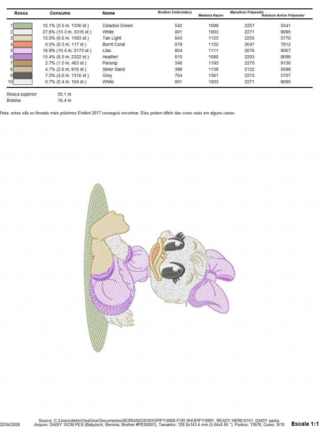 Daisy Duck embroidery design - Mickey Mouse machine embroidery pattern - Baby Girl file - Instant digital download pes jef dst - Marcia Embroidery