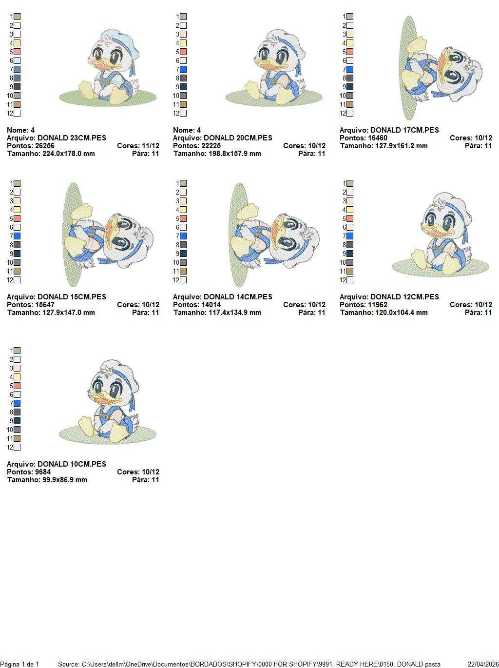 Donald Duck embroidery design - Mickey Mouse machine embroidery pattern - Baby Boy and girl file - Instant digital download pes jef dst - Marcia Embroidery