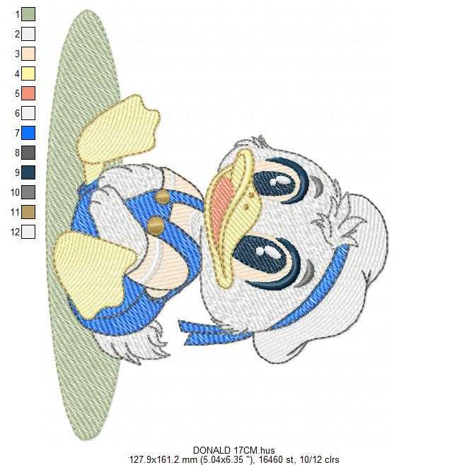 Donald Duck embroidery design - Mickey Mouse machine embroidery pattern - Baby Boy and girl file - Instant digital download pes jef dst - Marcia Embroidery