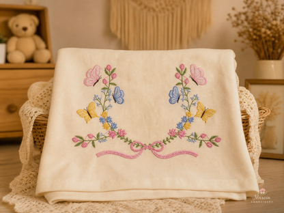 Flower Frame embroidery designs - Delicate Butterfly embroidery design machine embroidery pattern - Wreath embroidery - instant download pes (Copy)