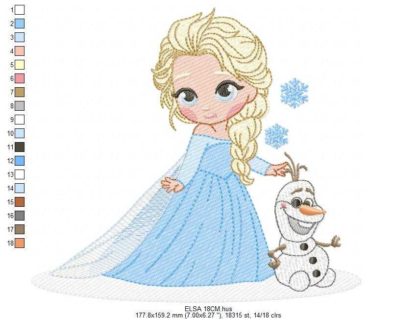 Elsa embroidery design - Frozen Disney Princess machine embroidery pattern - Instant digital download pes jef dst - Marcia Embroidery