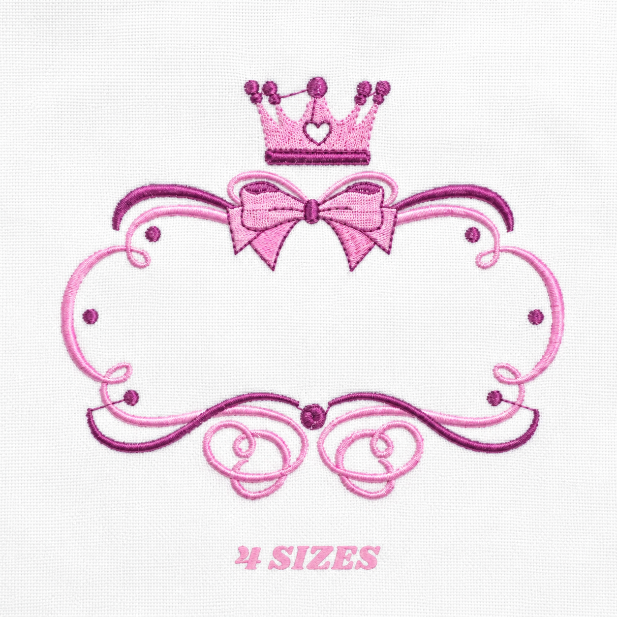 Crown embroidery designs - Princess Monogram Frame machine embroidery pattern - Baby Girl file - Instant digital Download pes jef dst (Copy)
