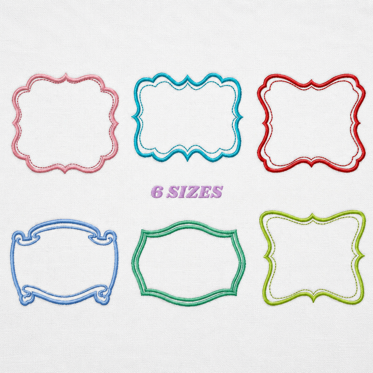 Frame embroidery designs set - Frame Applique Design machine embroidery pattern - Monogram embroidery file - shape tag  instant download (Copy)