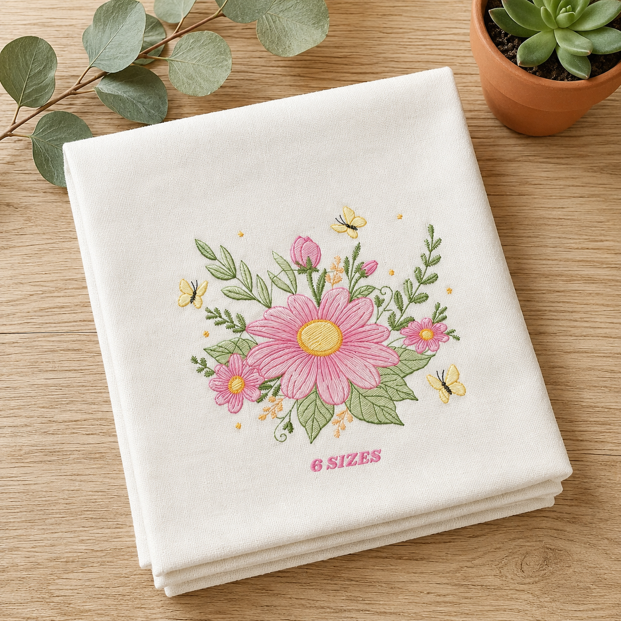 Flower embroidery designs - Flower and Butterfly embroidery design machine embroidery pattern - Floral bouquet embroidery - instant download (Copy)