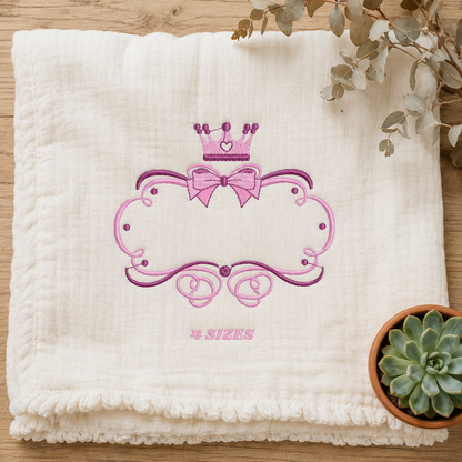 Crown embroidery designs - Princess Monogram Frame machine embroidery pattern - Baby Girl file - Instant digital Download pes jef dst (Copy)