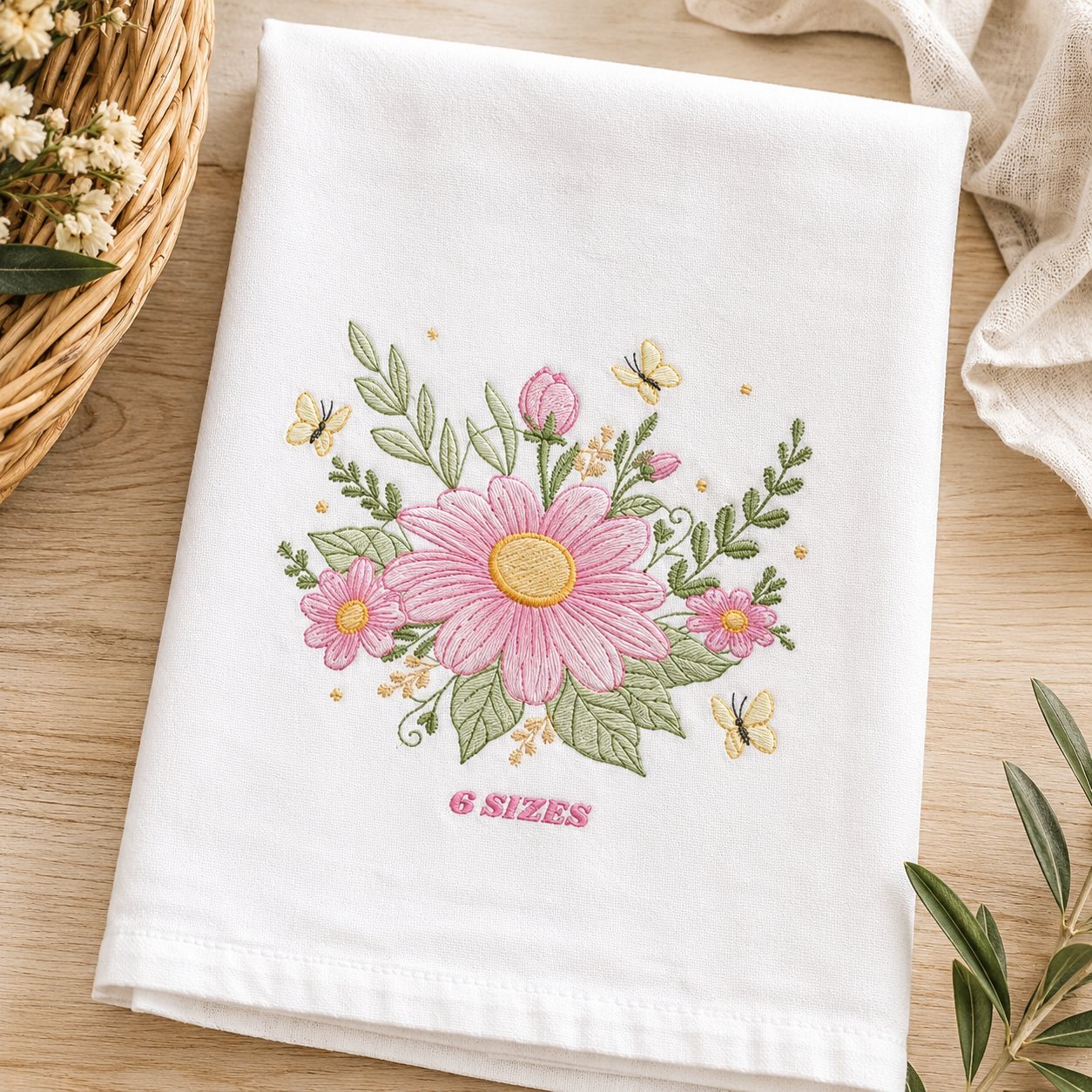 Flower embroidery designs - Flower and Butterfly embroidery design machine embroidery pattern - Floral bouquet embroidery - instant download (Copy)