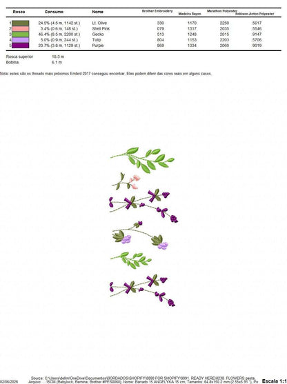 Flower Garden embroidery design - Flower and Butterfly machine embroidery pattern - Floral bouquet Kitchen Towel - Instant digital download pes - Marcia Embroidery