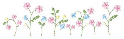 Flower Garden embroidery design - Flower and Butterfly machine embroidery pattern - Floral Kitchen Tea Towel - Instant digital download pes jef dst - Marcia Embroidery