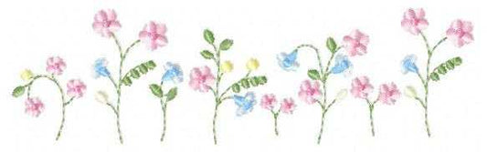 Flower Garden embroidery design - Flower and Butterfly machine embroidery pattern - Floral Kitchen Tea Towel - Instant digital download pes jef dst - Marcia Embroidery